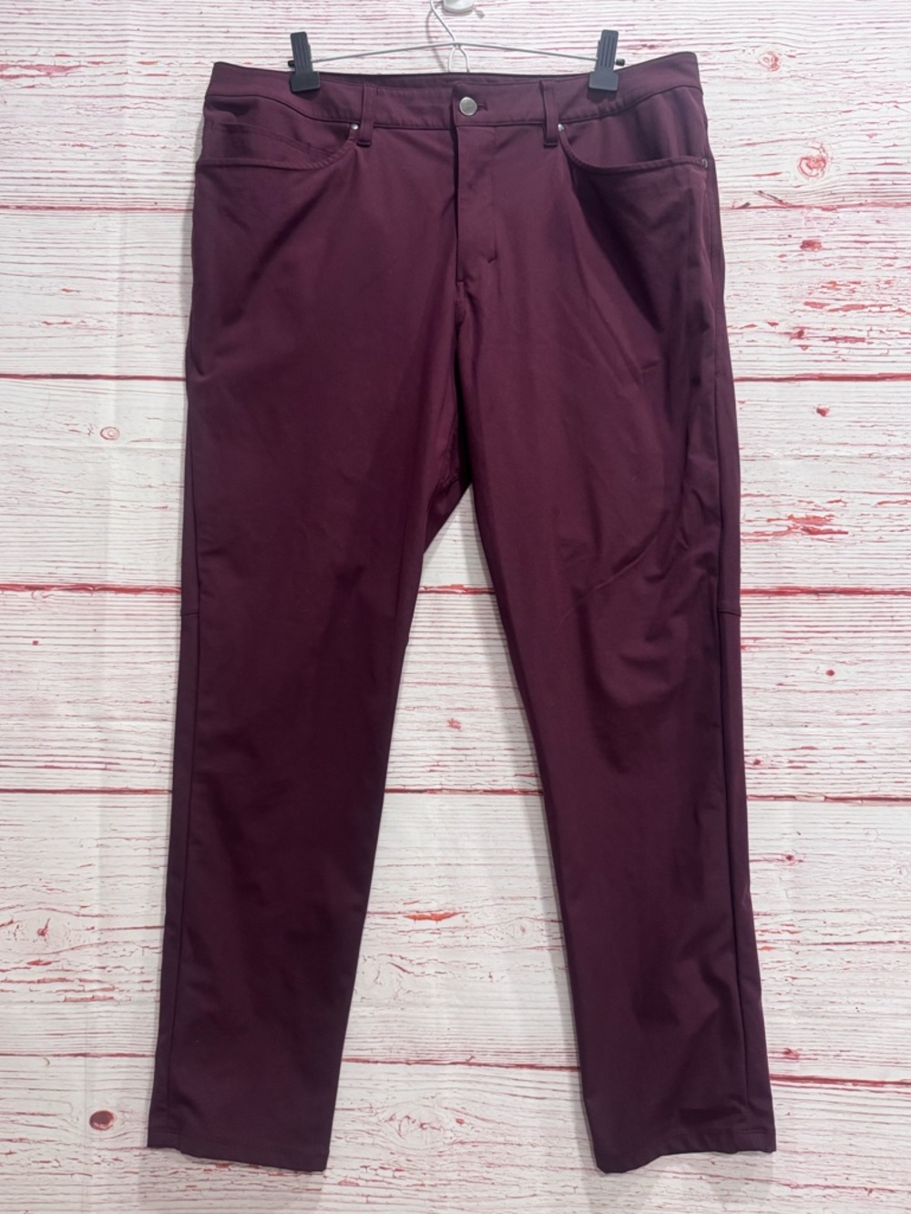 Lululemon ABC Slim-Fit Pant Warpstreme in Cassis Sz 36